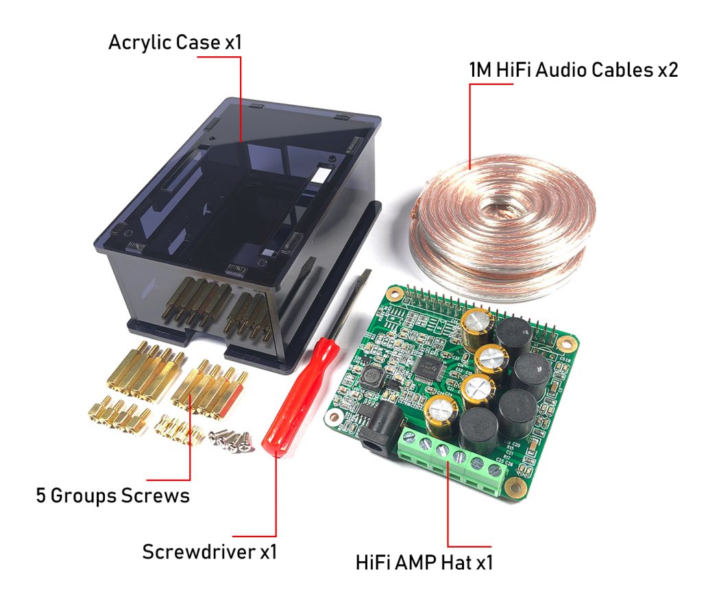 Amplificateur Audio InnoMaker 2x80W Pour Raspberry Pi - Classe D HiFi, 192kHz/24bits, Compatible Pi 5/4/Zero 2W