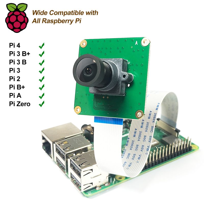 Raspberry Pi Industrial Camera Module STARVIS IMX290LLR Black and white