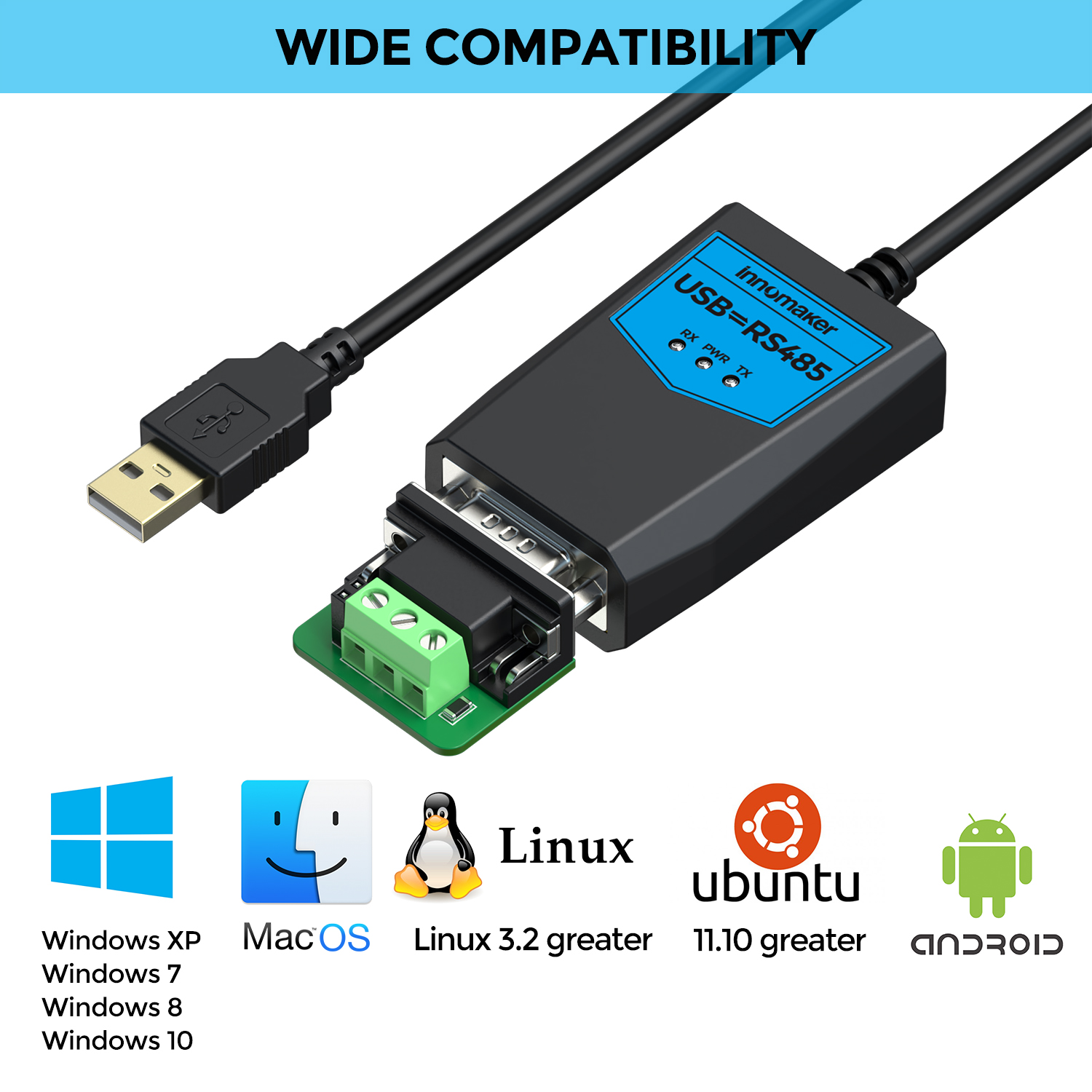 derefter Armstrong mammal USB2RS485-CABLE – InnoMaker English|USB TO CAN Analyzer|Raspberry Pi  Solutions|Industrial Camera