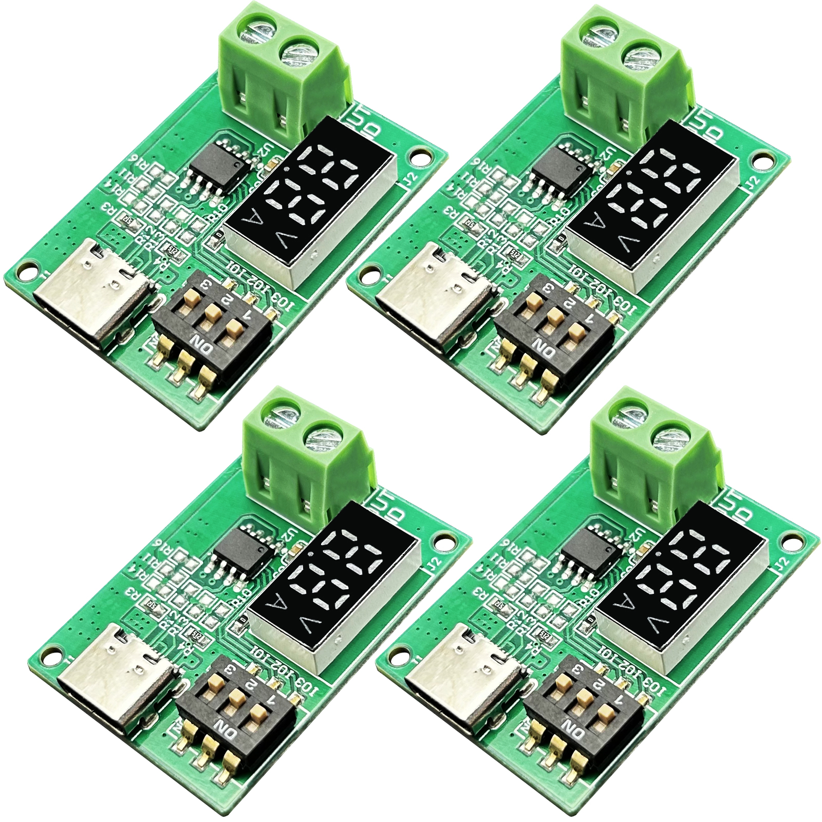 2-Pack Type-C Fast Charge Trigger Module - PD/QC/AFC To DC, Voltage Selector Board For DIY Power Supplies